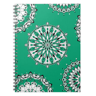 Green Mandalases 2 SpiralNotebook Notizblock