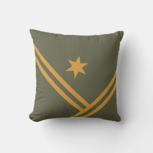 Green Mango Diagonal Stripes Star Moderne Grafik Kissen