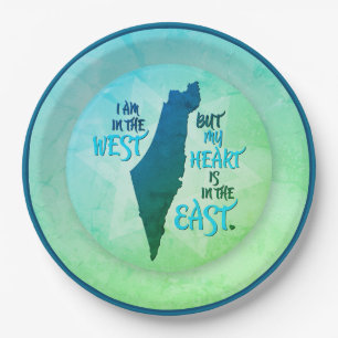 Green Marble Mein Herz ist in Ost-Israel Pappteller