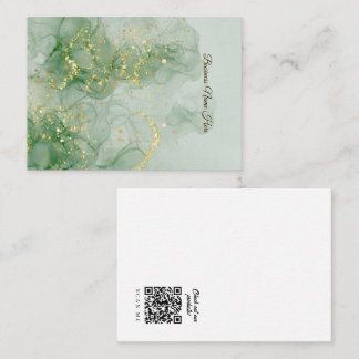 Green Marble Store Earring Display Card Visitenkarte