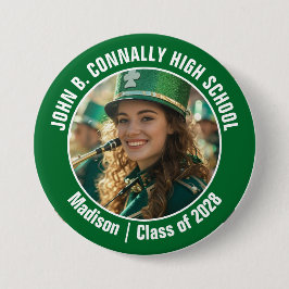 Green Marching Band Foto High School Spirit Button