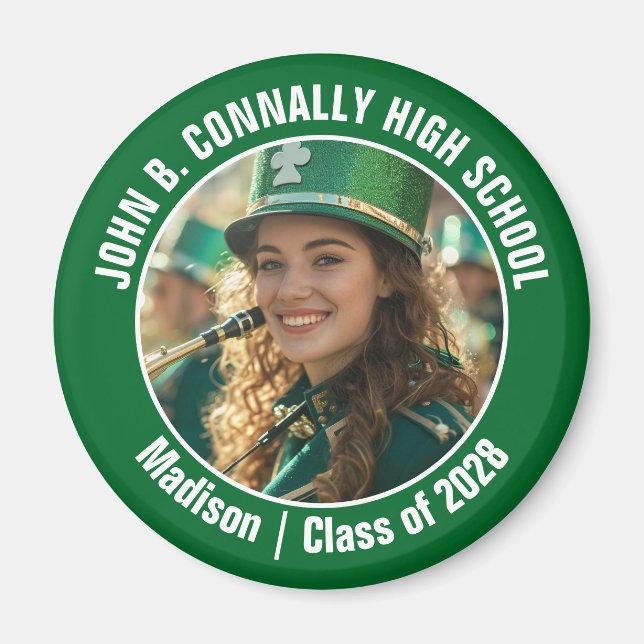 Green Marching Band Foto High School Spirit Magnet (Vorne)