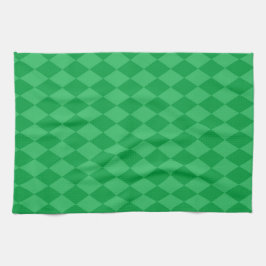 GREEN MARDI GRAS DIAMOND PATTERN GESCHIRRTUCH