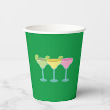 Green Margarita Glasses Party Cups