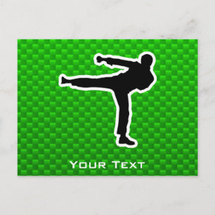 Green Martial Arts Postkarte