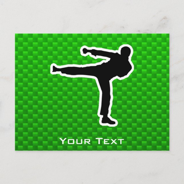 Green Martial Arts Postkarte (Vorderseite)