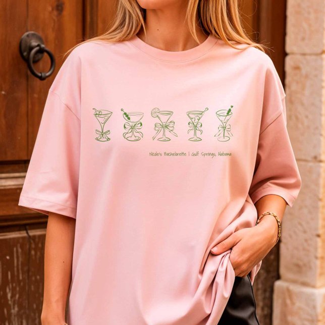 Green Martini Bachelorette Cover Up oder Sleep T-Shirt (Von Creator hochgeladen)