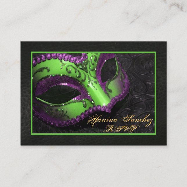 Green Masquerade UAWG Business Cards Begleitkarte (Vorderseite)
