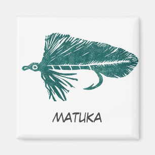 "Green Matuka" Flyfish Art Magnet