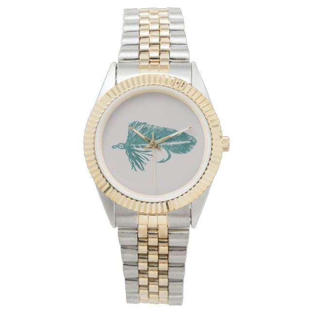 Green Matuka Streamer, Fliegenbinden, Fliegenfisch Armbanduhr (Vorderseite)