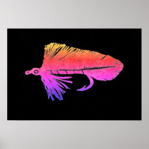 Green Matuka Streamer, Fliegenfischen, Fliegenbind Poster