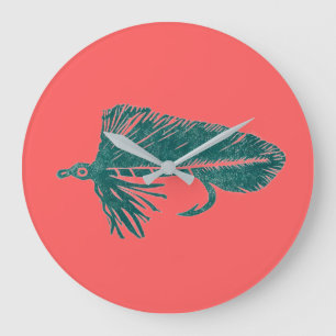 Green Matuka streamer fly tying & fishing Große Wanduhr