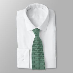 Green Meander Neck Krawatte