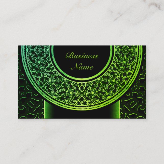 Green Medallion Business Card 3 Visitenkarte (Vorderseite)