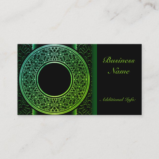 Green Medallion Business Card Visitenkarte (Vorderseite)