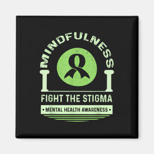 Green Mental Health Awareness Montag kämpfen Stig Magnet