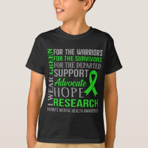 Green Mental Health Awareness Support Graphic T-Shirt