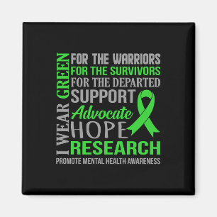 Green Mental Health Awareness Supporter Graph Magnet