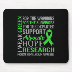 Green Mental Health Awareness Supporter Graph Mousepad