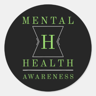 Green Mental Health Shirt Mental Health Awareness Runder Aufkleber