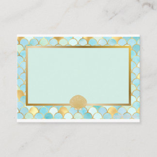 Green Mermaid Party Themed Platzkarten