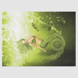 Green Mermaid Seidenpapier