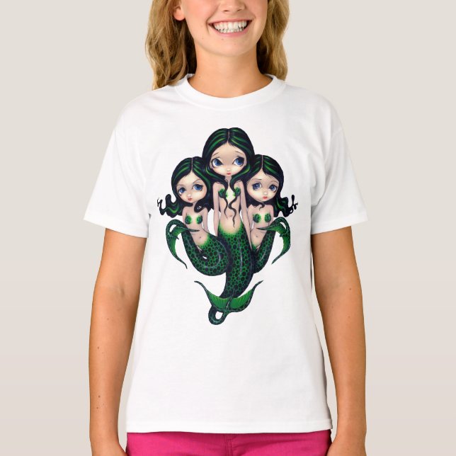 Green Mermaid Triplets Shirt (Vorderseite)