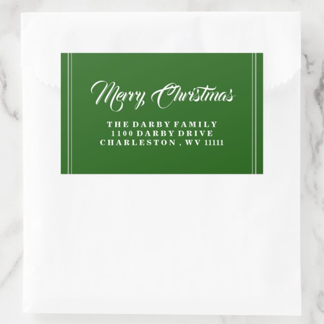 Green Merry Christmas Sticker (Tasche)