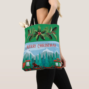 Green Merry Christmas Train