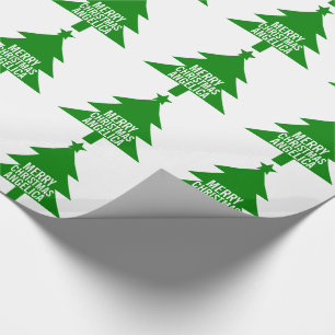 Green Merry Christmas Tree Holidays Individuelle N Geschenkpapier