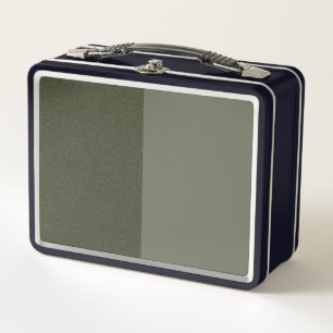 Green Metal Lunchbox mit zwei Tonen-Moos - anpassb
