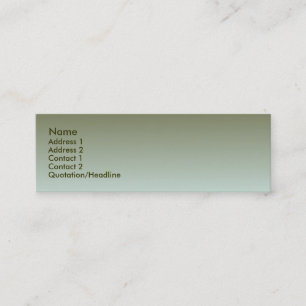 Green Metallic Business Card Mini Visitenkarte