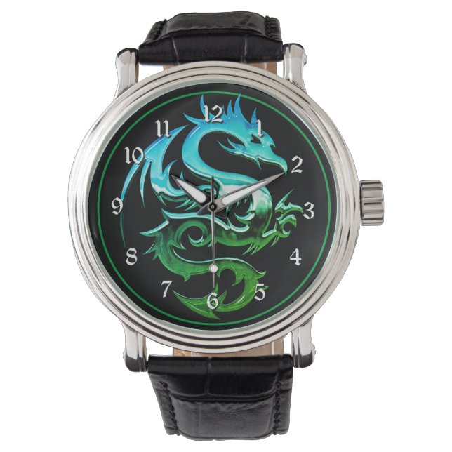 Green Metallic Dragon Armbanduhr (Vorderseite)
