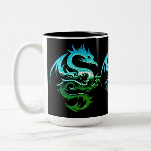 Green Metallic Dragon Zweifarbige Tasse