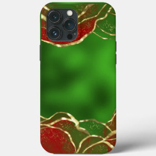 Green Metallic Red Alcohol Ink Holiday Case-Mate iPhone Hülle