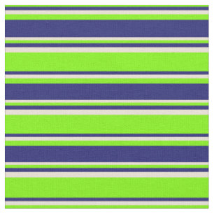 Green, Midnight Blue und Bisque Lines Muster Stoff