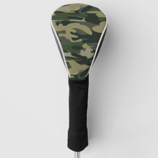 Green Military Camouflage Pattern Golf Headcover
