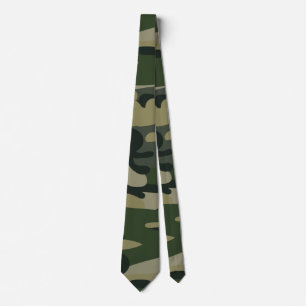 Green Military Camouflage Pattern Krawatte
