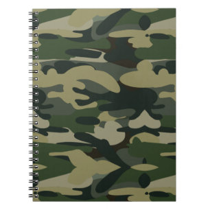 Green Military Camouflage Pattern Notizblock