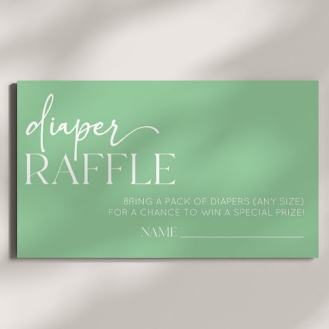 Green-Minimal-Minimalistisch-Baby-Duschdusche-Wind Begleitkarte (Von Creator hochgeladen)