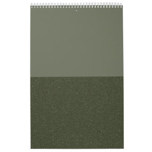 Green Minimalistisch Calendar mit zwei Tonen Moos  Kalender