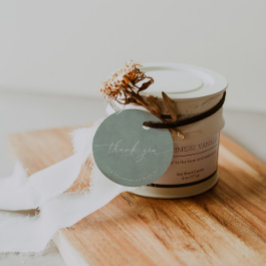 Green Minimalistisch Calligraphy Wedding Vielen Da Geschenkanhänger