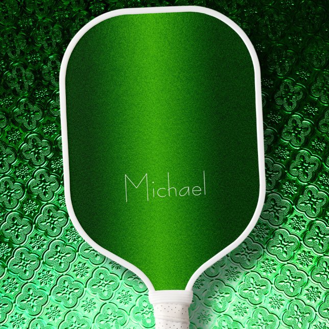 Green Minimalistisch Modern Typografy Individuelle Pickleball Schläger (Von Creator hochgeladen)