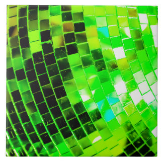 Green Mirroc Disco Ball Fliese