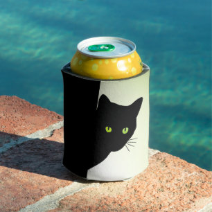 Green Mit Augen Black Cat Dosenkühler