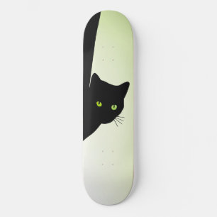 Green Mit Augen Black Cat Skateboard
