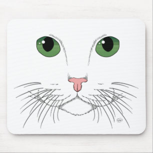 Green Mit Augen Cat Mousepad