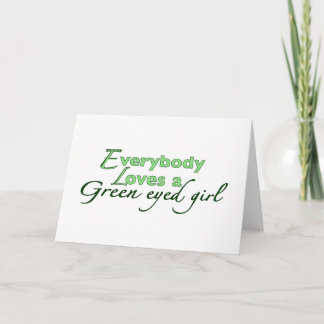 Green Mit Augen Girl Karte