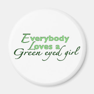 Green Mit Augen Girl Magnet