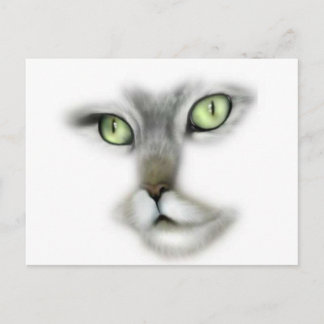 Green Mit Augen Kitty Postkarte